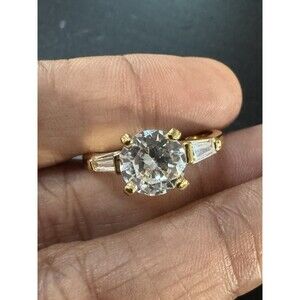 10K Fine Gold Shimmer Modern Comfort Band Ring – Size 8